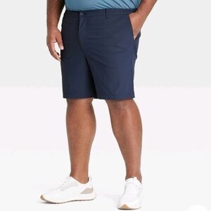 Men's Big 8" Golf Shorts - All In Motion Navy Blue Moisture Wicking 40